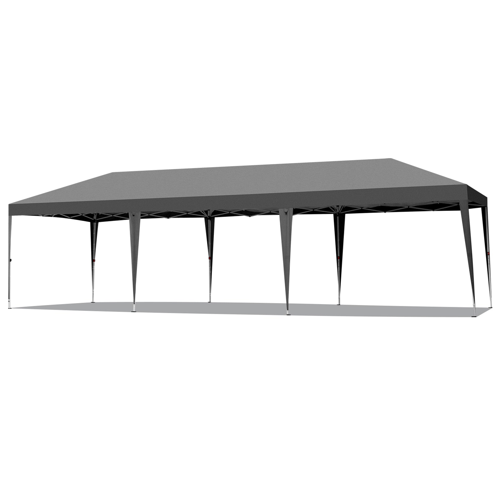 HAOYYE 10*29.5*8.8ft Folding Gazebo Tent with 6 Windows and 2 Doors, Oxford Cloth Canopy with 8 Sandbags and Rolling Tugboat Bag, Waterproof UV-Resistant Outdoor Event Shelter, Adjustable Height