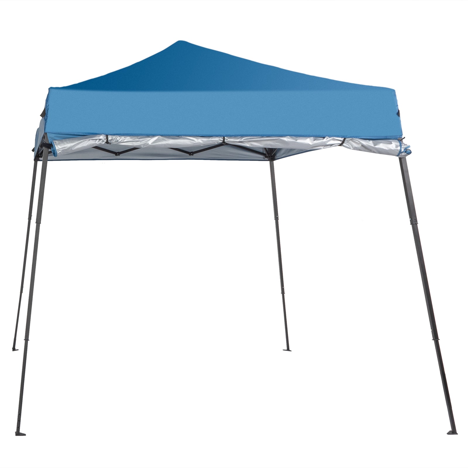 HAOYYE 7.88*7.88*7.22ft Portable Outdoor Folding Canopy Tent with Backpack Storage Bag, One Sidewall Net Pocket, UV Protection Waterproof Oxford Cloth Shade, Lightweight Pop-Up Gazebo for Beach Camping Patio
