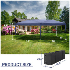 HAOYYE Two Windows Practical Waterproof Folding Tent, Portable Canopy for Outdoor Events, Camping, Picnics, and Protection from Sun and Rain
