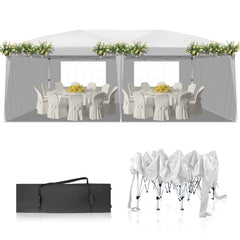 HAOYYE Two Windows Practical Waterproof Folding Tent, White, Outdoor Camping Tent with Adjustable Height, Easy to Install