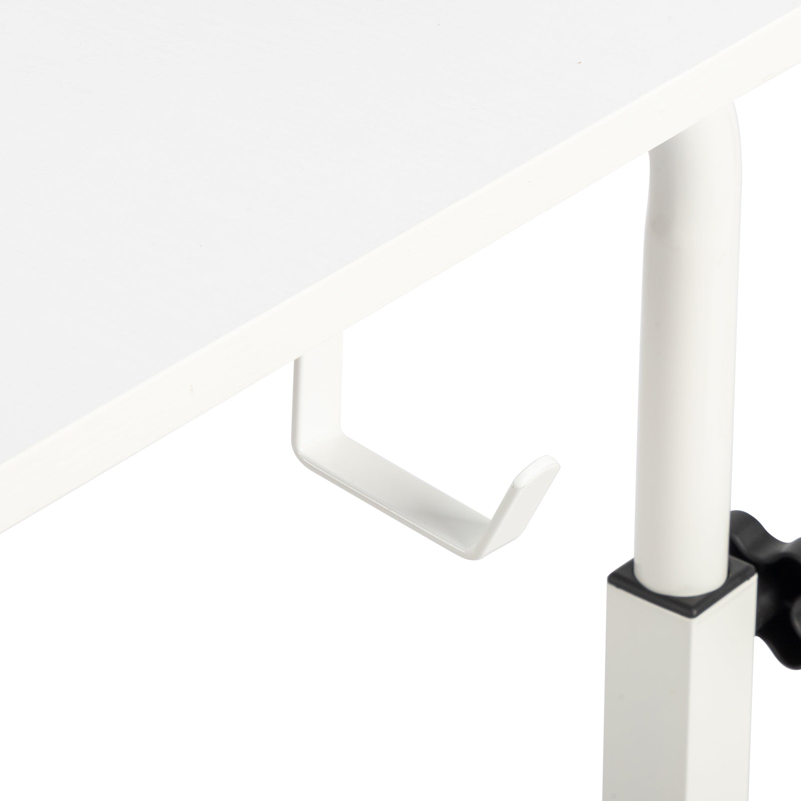 Haoyye White Oak P2 Particle Board Adjustable Computer Desk With Melamine Coating, Featuring Three USB And Two AC Outlets And Ergonomic Height Adjustment For Maximum Comfort.