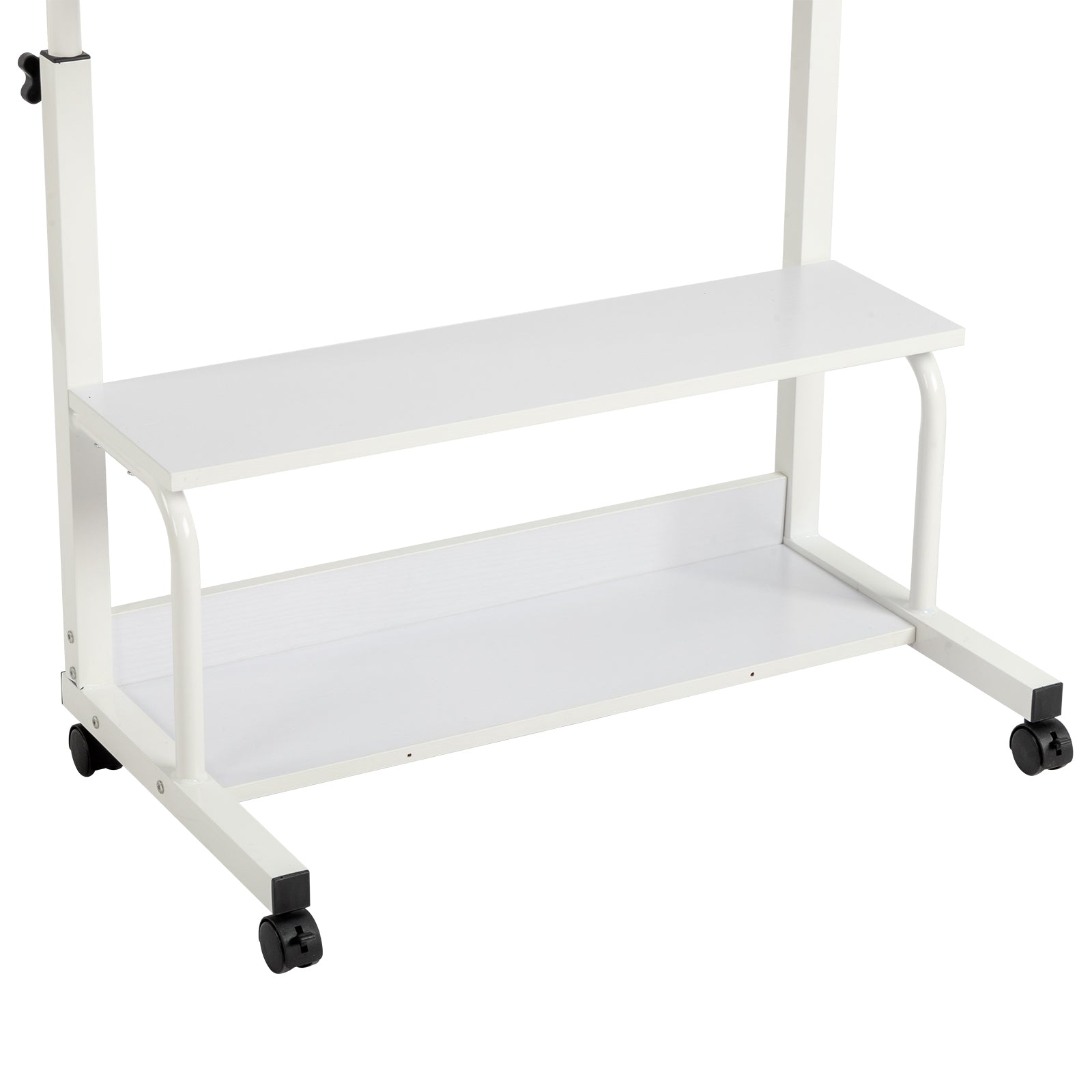 Haoyye White Oak P2 Particle Board Adjustable Computer Desk With Melamine Coating, Featuring Three USB And Two AC Outlets And Ergonomic Height Adjustment For Maximum Comfort.