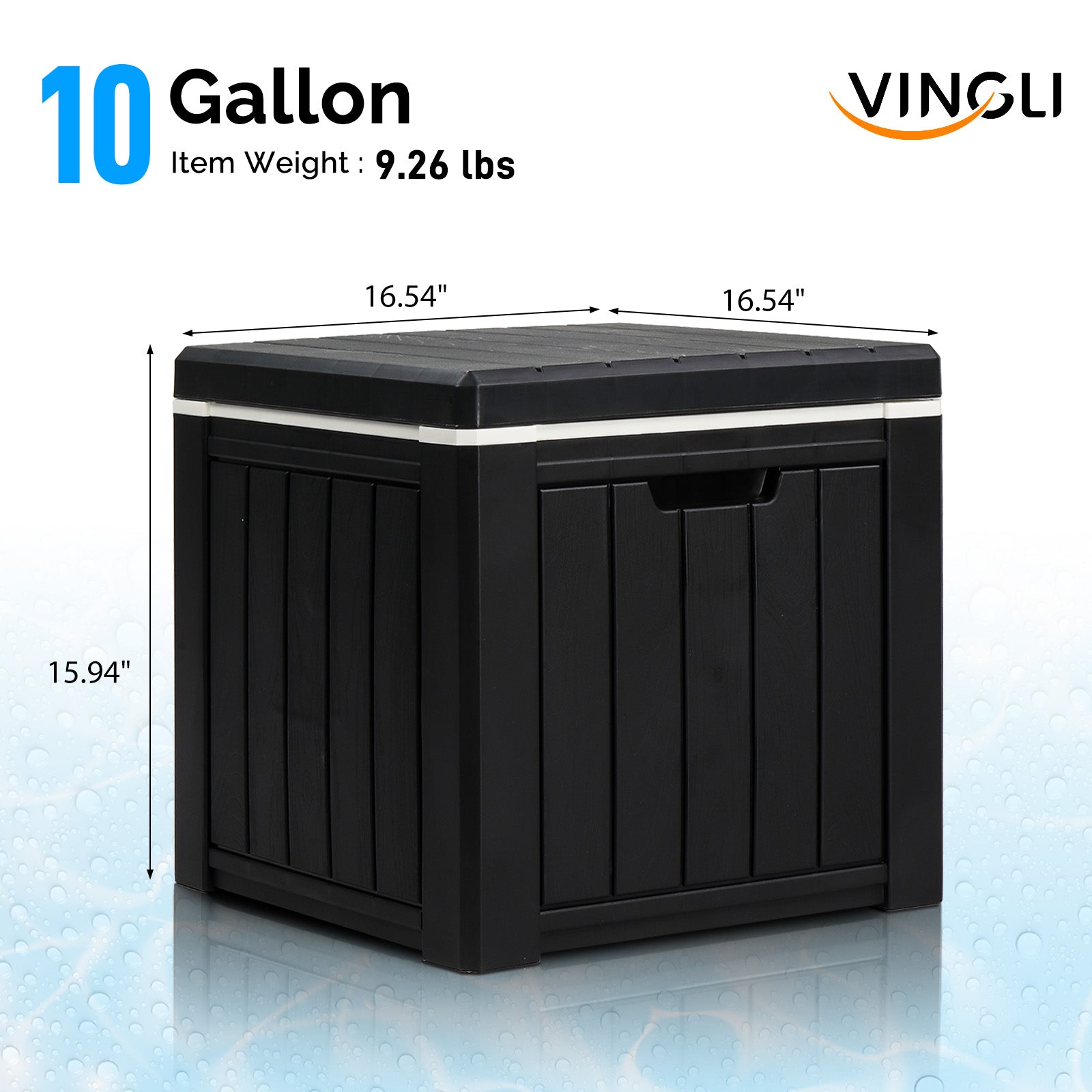 Haoyye 10 Gallon Ice Cooler Side Table with Handle, Portable Outdoor Ice Chest, Multifunctional Cocktail Table for Camping, Beach, Picnic, Poolside, Party, Durable Storage and Seating Solution for Backyard or Travel Use