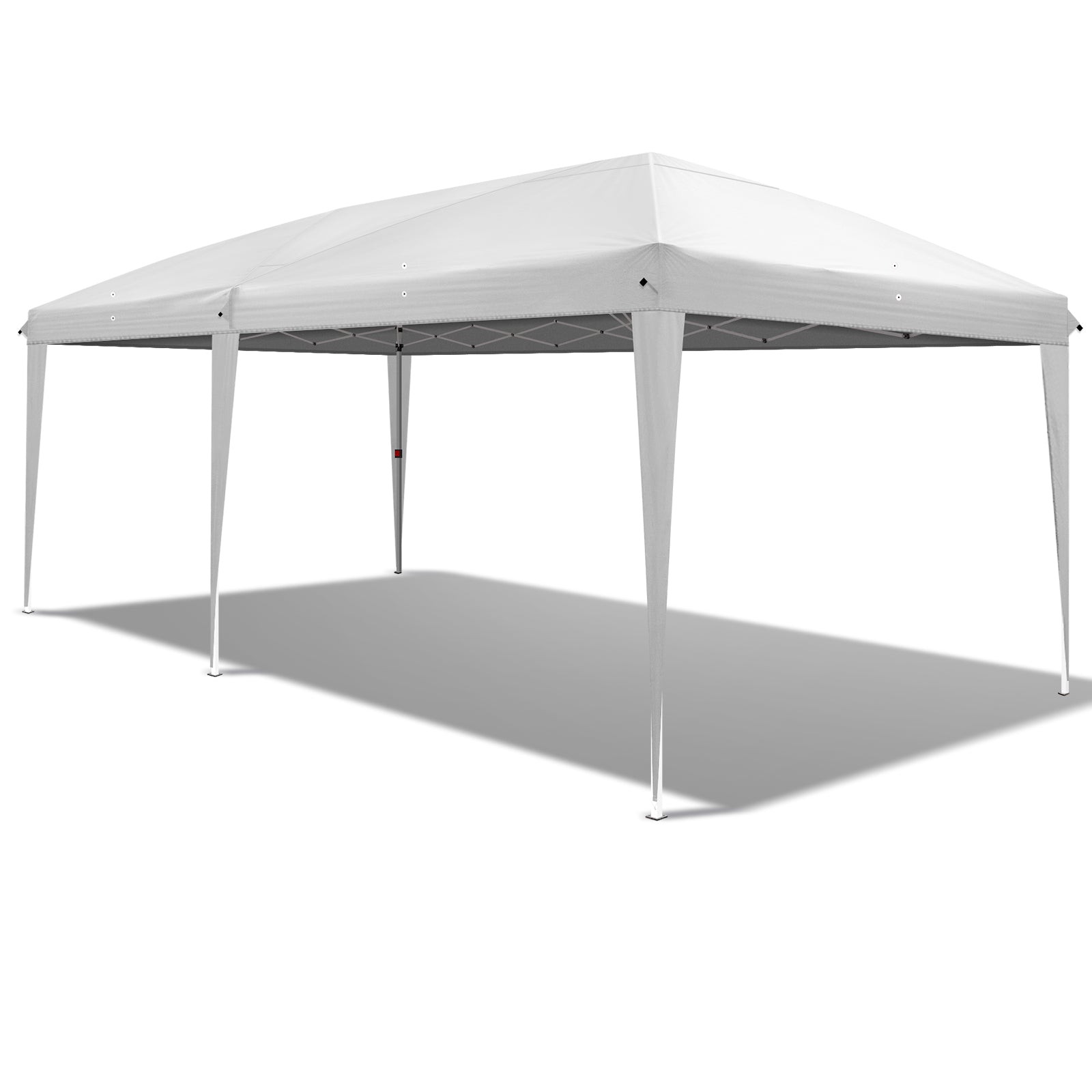 HAOYYE 20*10*8.5ft Waterproof Folding Tent with Carry Bag, White Outdoor Pop Up Canopy with Steel Frame, Adjustable Height, Easy Setup for Camping, Backyard, Patio, Party, Market, Portable Event Shelter