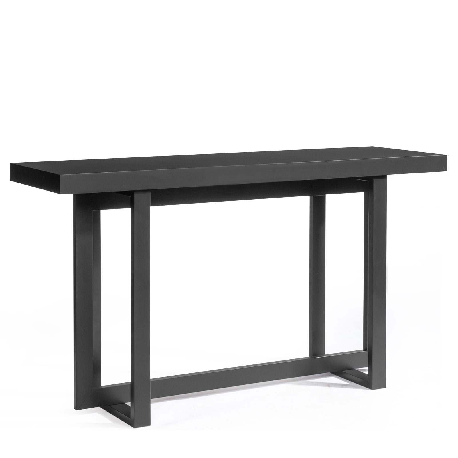 HAOYYE Modern Wood Console Table, Long Entryway Table for Hallway, Living Room, Foyer, and Bedroom, Sleek and Sturdy Sofa Table with Storage Space, Black, Stylish Accent Furniture for Home Decor