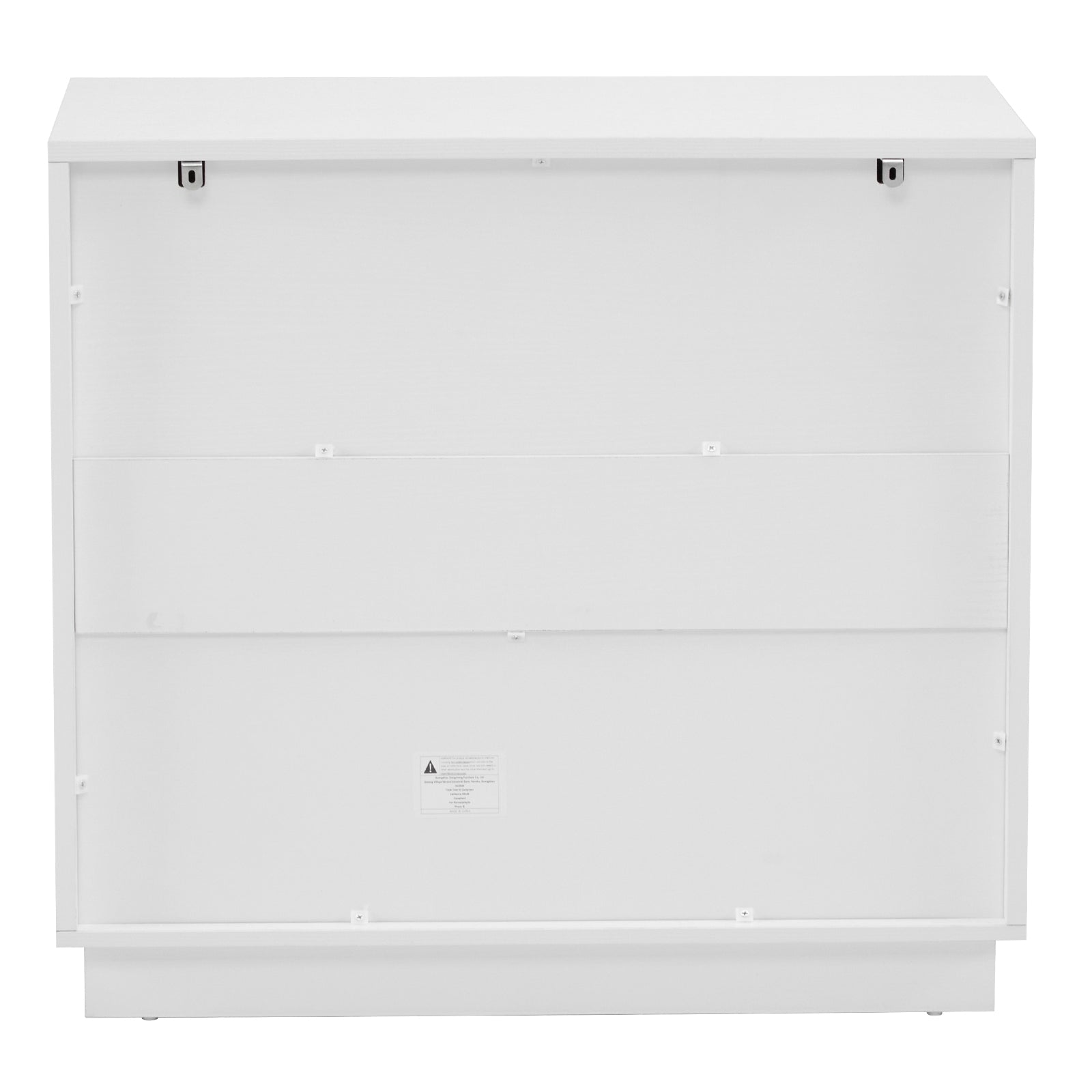 HAOYYE FCH White 4-Drawer Nightstand, P2 Particle Board & Density Board Bedside Cabinet with Wavy Pattern Drawer Fronts, Modern 3-Tier Storage Dresser for Bedroom & Living Room, Space-Saving Nightstand with Sturdy Construction