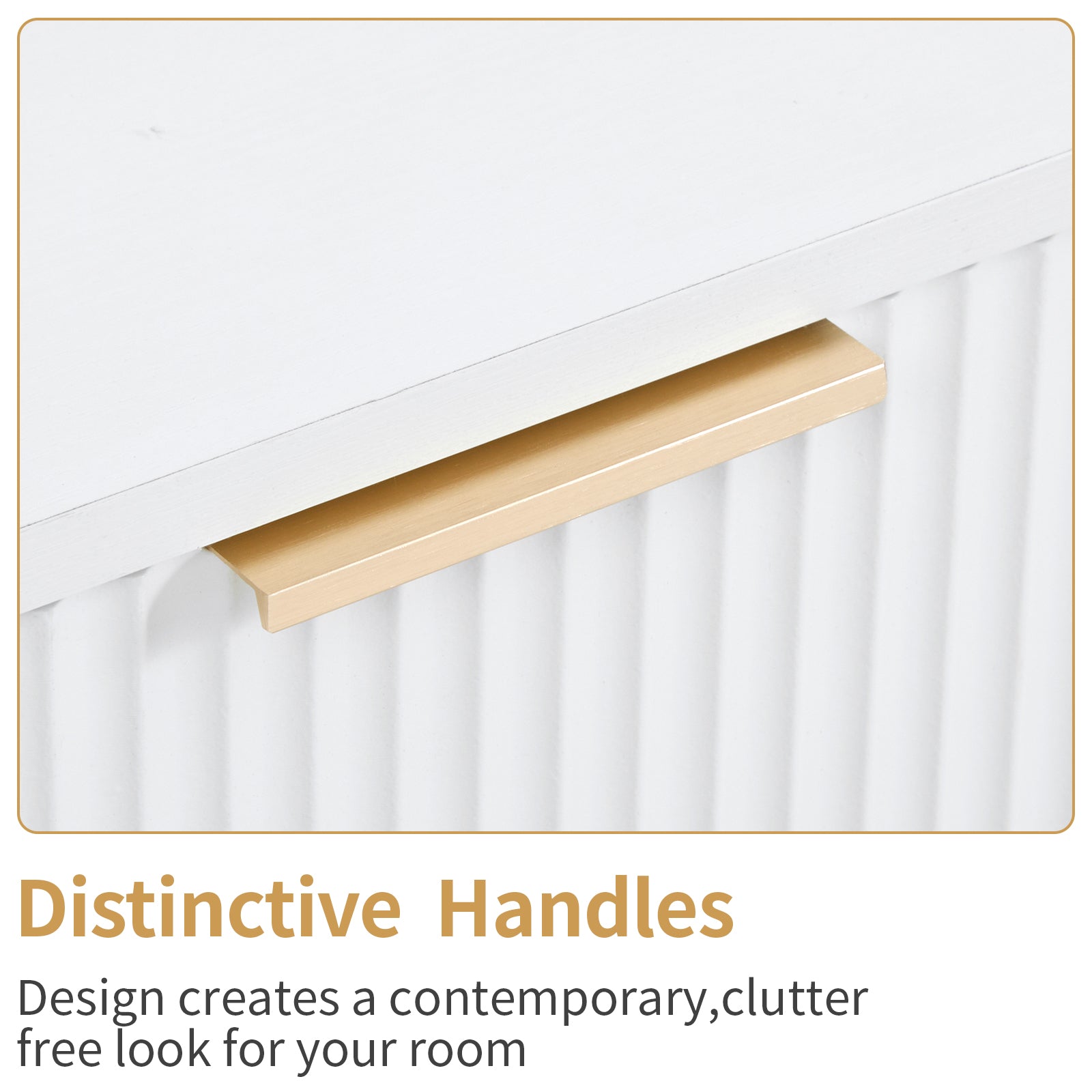 HAOYYE White 2-Drawer Nightstand, P2 Density Board Bedside Cabinet with Wavy Pattern Drawer Fronts, Modern End Table for Bedroom & Living Room, Compact Storage Organizer with Sturdy Construction, Stylish & Space-Saving Design