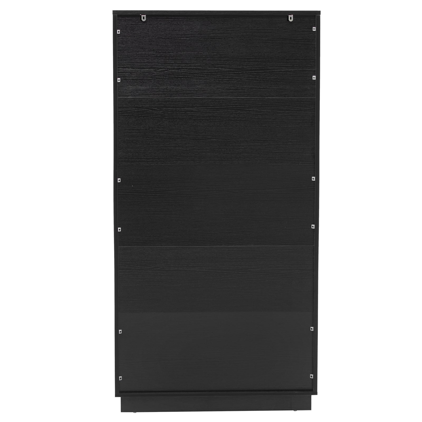 HAOYYE FCH Black Seven-Drawer Cabinet with Wavy Pattern Drawer Front, 72x41x141cm, P2 Particle Board and Density Board, Six-Level Storage Organizer for Bedroom, Living Room, Closet, and Office – Durable & Stylish Storage Solution