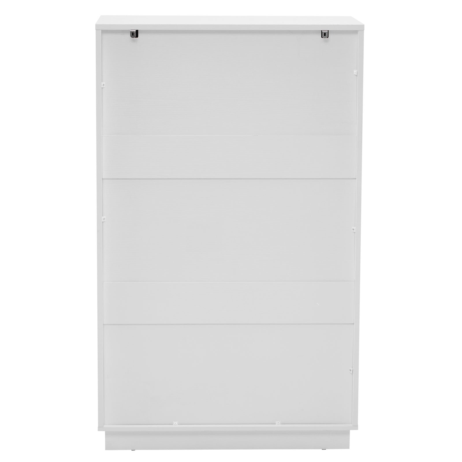 HAOYYE FCH White Six-Drawer Cabinet with Wavy Pattern Fronts, 5-Level Storage Unit, P2 Particle Board and Density Board, Spacious and Durable Bedroom Storage Solution, Modern Design for Clothes, Accessories, and Personal Items Organization