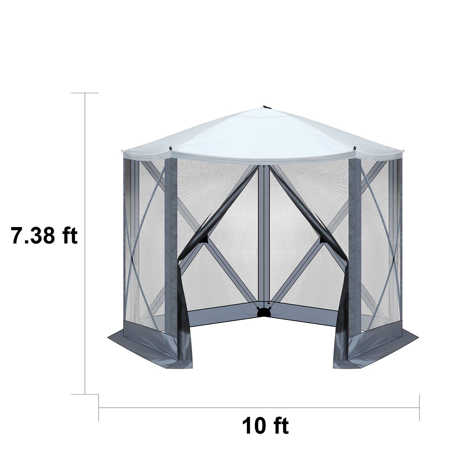 Haoyye Outdoor Pop-Up Camping Canopy, Lightweight and Portable, UV & Waterproof, with Mesh Sidewalls, Easy Setup for Patio, Backyard, or Camping, Provides 100 Sq. Ft. of Shade
