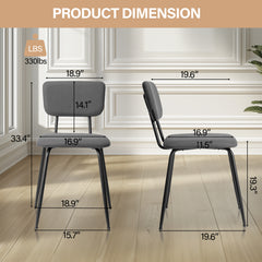 HAOYYE Modern Upholstered Dining Chair Set Of 4, Comfortable Padded Seat, Stylish Design For Kitchen, Bar, Office
