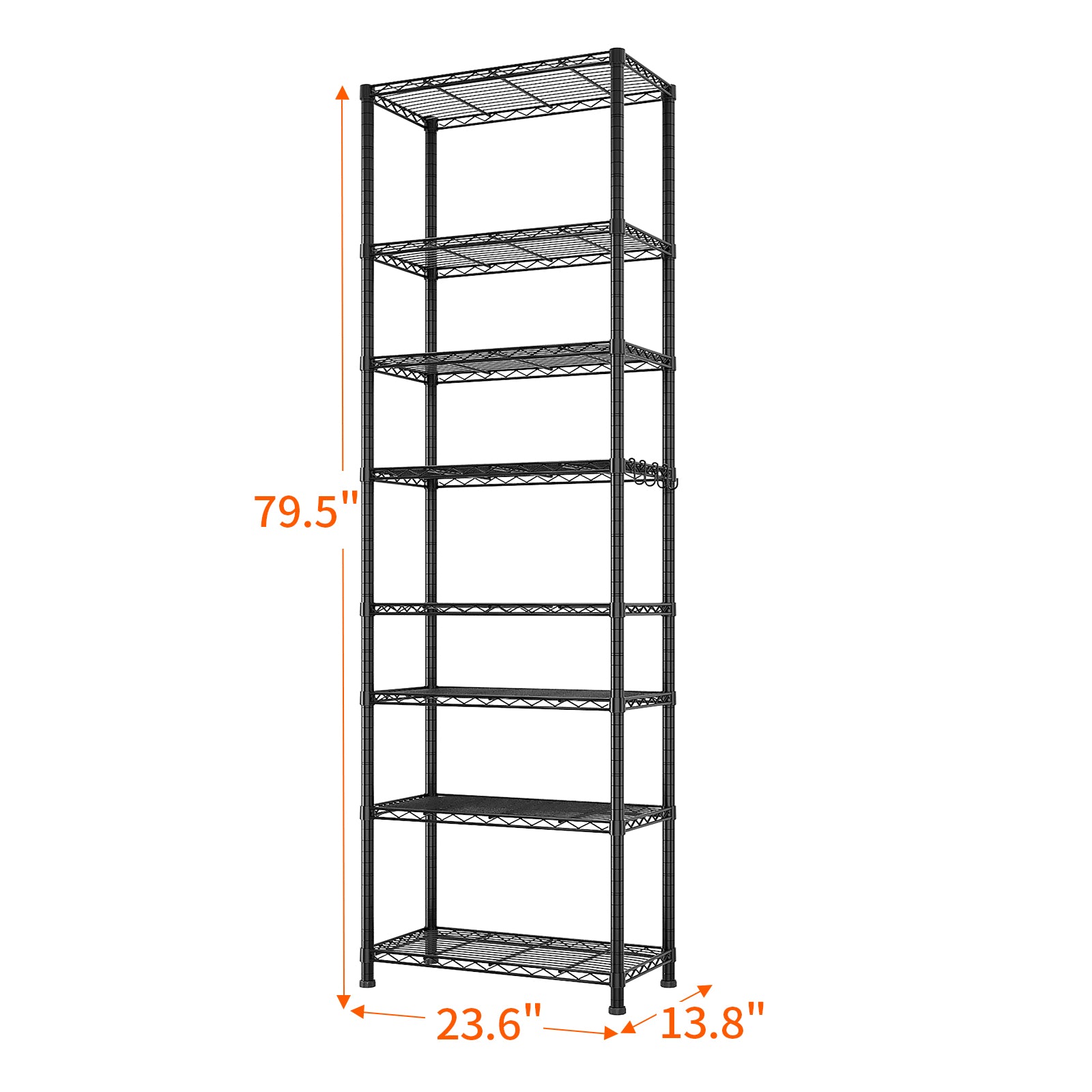 HAOYYE 8-Tier Heavy Duty Storage Shelving Unit With Wheels, Adjustable Wire Shelves For Garage, Pantry, And Commercial Storage, Sturdy 1600lbs Capacity, NSF Certified, Metal Storage Rack