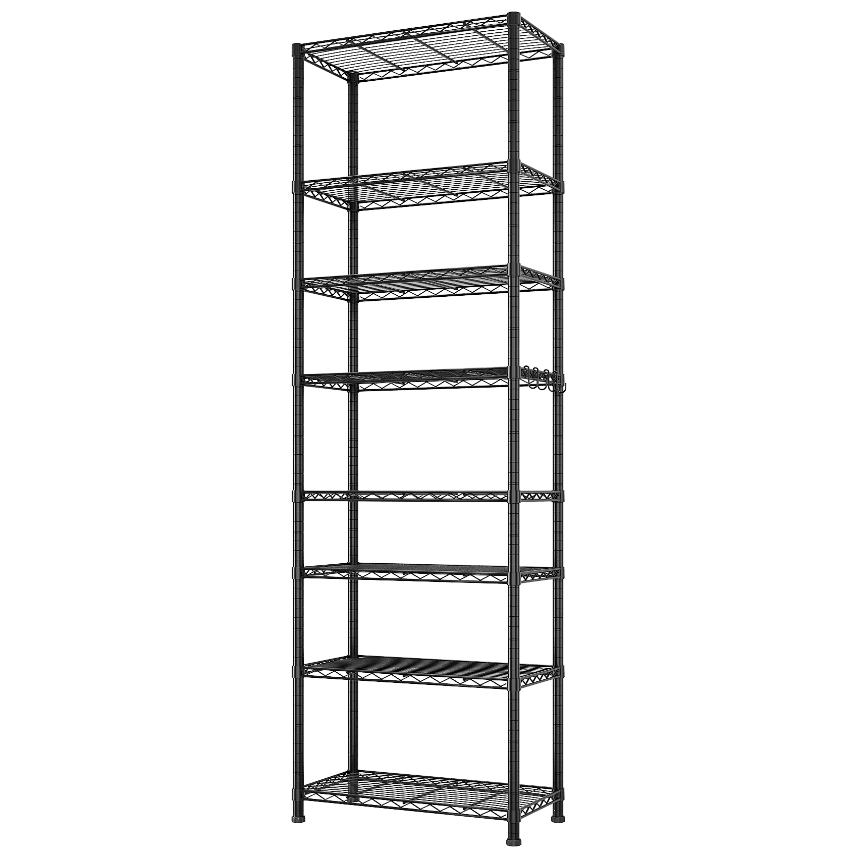 HAOYYE 8-Tier Heavy Duty Storage Shelving Unit With Wheels, Adjustable Wire Shelves For Garage, Pantry, And Commercial Storage, Sturdy 1600lbs Capacity, NSF Certified, Metal Storage Rack
