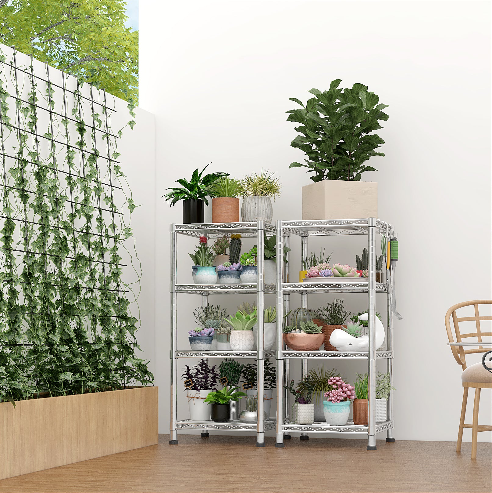 HAOYYE 8-Tier Heavy Duty Storage Shelves With Wheels, Adjustable Wire Shelving Unit For Garage And Pantry Storage, NSF Certified Commercial Metal Storage Rack With Sturdy 1344lbs Capacity