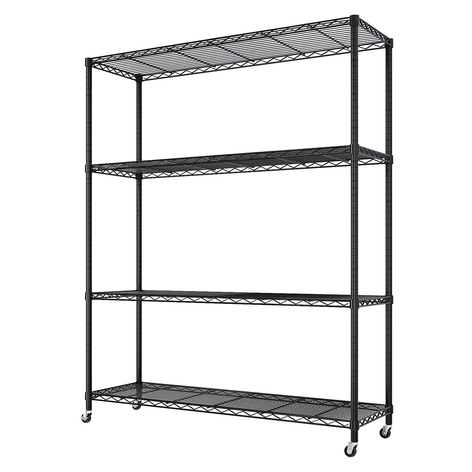 HAOYYE Heavy Duty Storage Shelves with Wheels: Commercial Grade Metal Wire Shelving Unit for Garage, Pantry and Commercial Storage. Features 800lbs Load Capacity, NSF Certification and Superior Durability for Organizing Tools