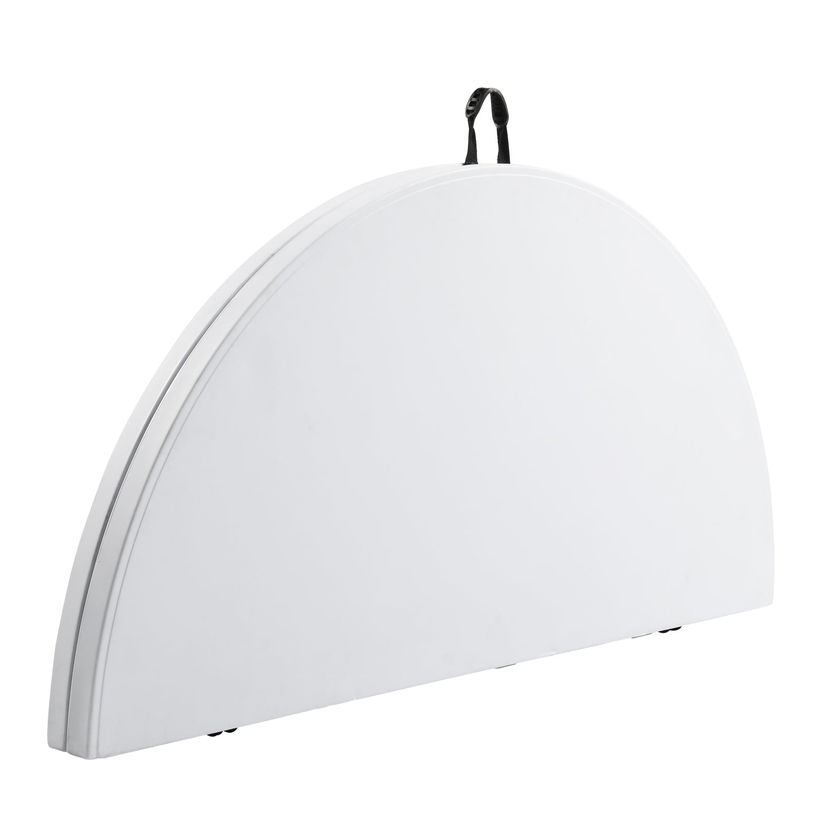 HAOYYE Round Folding Table, Outdoor Folding Utility Table in White, Durable and Lightweight, Ideal for Picnics, Parties, Events, and Outdoor Gatherings, Easy to Store and Transport