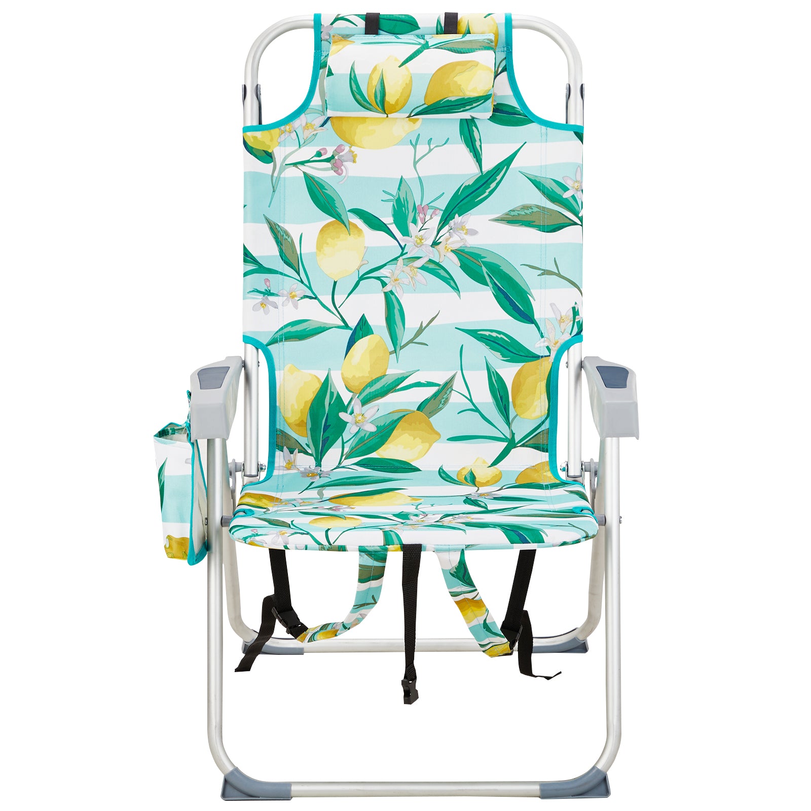 HAOYYE Lightweight Folding Beach Chair, Durable Oxford Fabric With Sturdy Aluminum Frame, Portable and Comfortable Outdoor Lounge Chair, Lemon Yellow