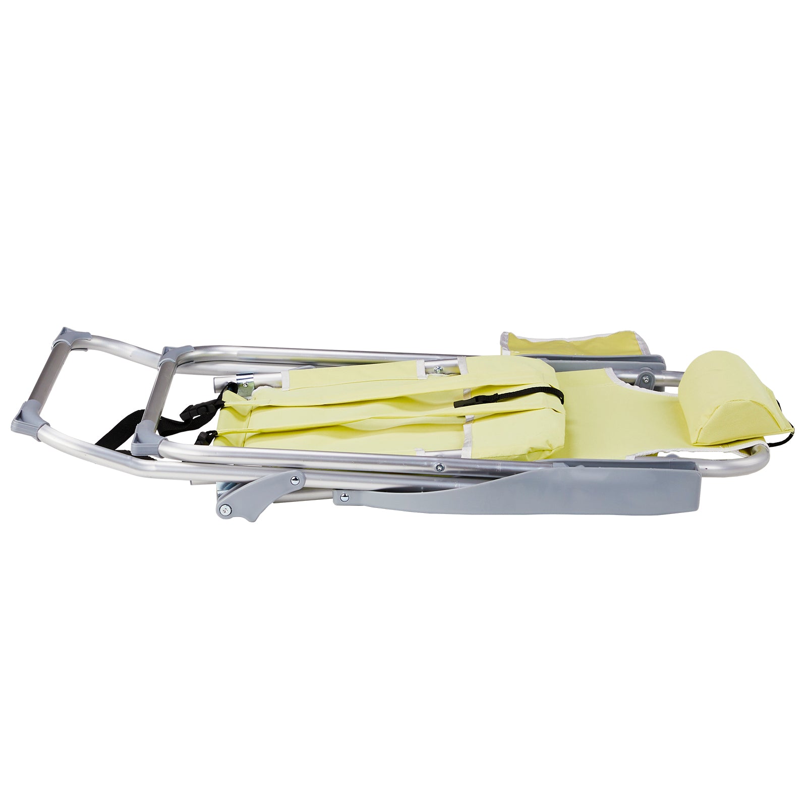 HAOYYE Lightweight Folding Beach Chair, Oxford Cloth With Sturdy Aluminum Frame, Portable And Durable Outdoor Lounge Chair, Yellow