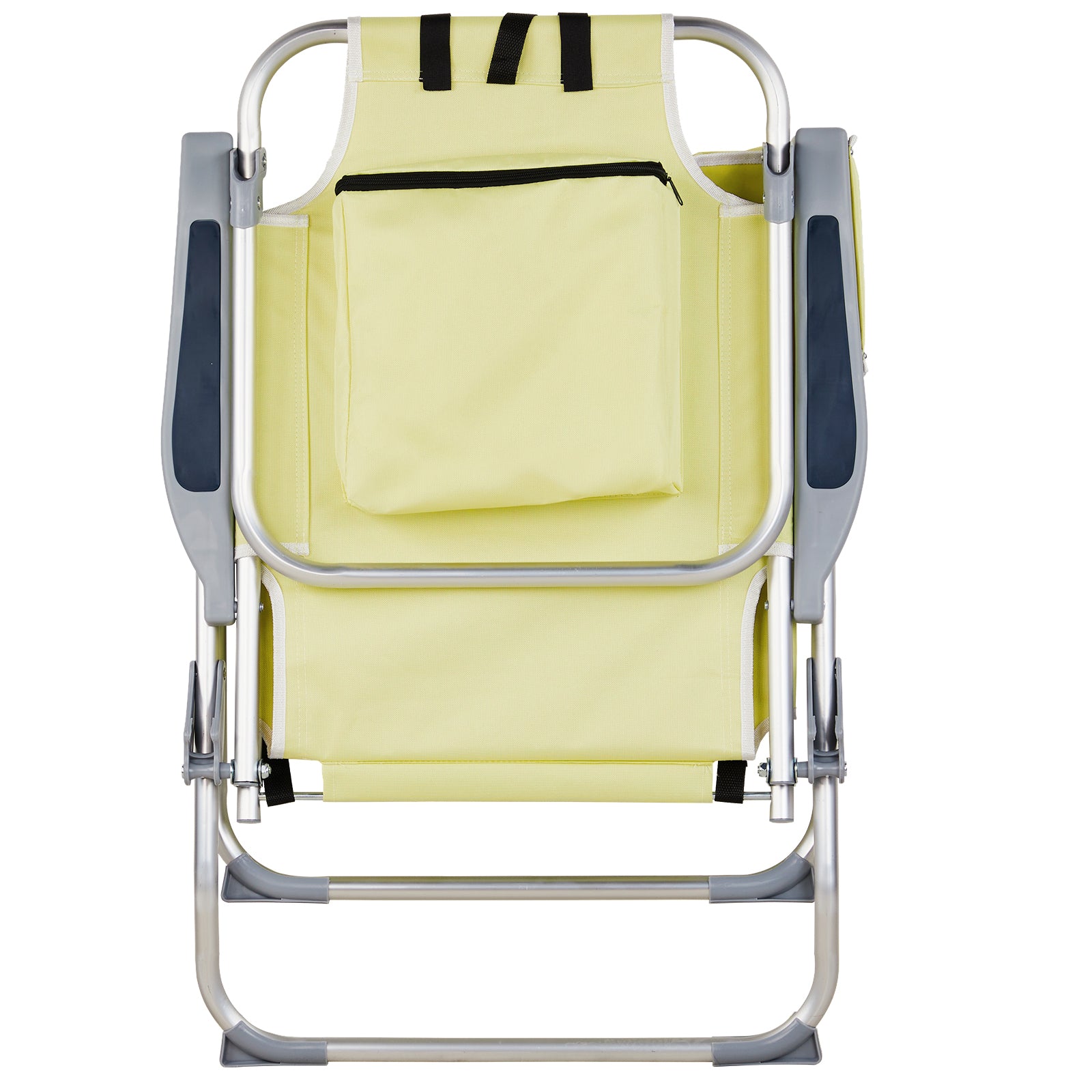 HAOYYE Lightweight Folding Beach Chair, Oxford Cloth With Sturdy Aluminum Frame, Portable And Durable Outdoor Lounge Chair, Yellow