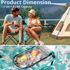 Haoyye Portable 2-Seat Folding Chair With Removable Sun Umbrella And Built-In Cup Holders – A Sturdy, Lightweight Outdoor Camping Bench For Beach, Picnic, Patio And Outdoor Adventures
