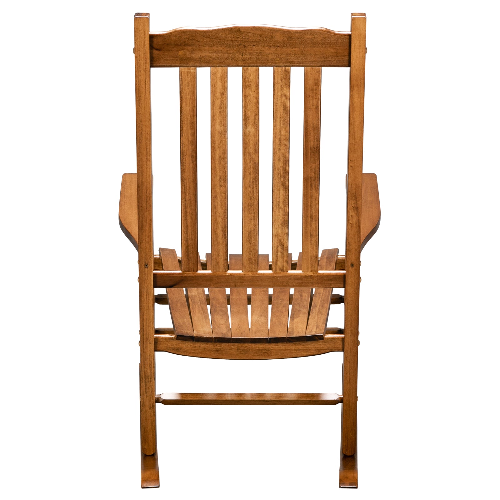 HAOYYE Square Wooden Rocking Chair with Wavy Backboard, Sturdy and Elegant Rocker for Patio, Porch, Garden, or Balcony, Comfortable and Durable Design for Relaxation and Outdoor Enjoyment