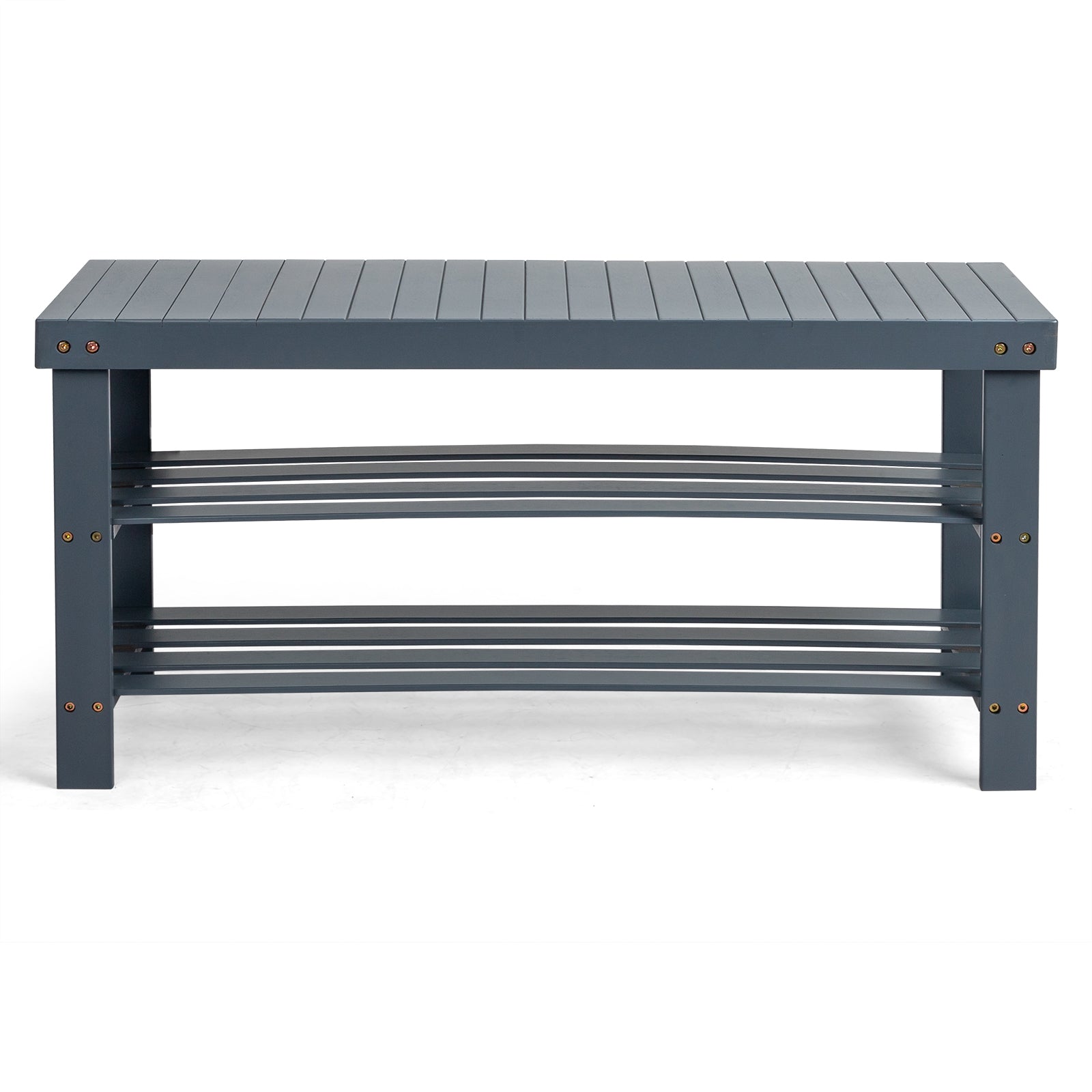 Haoyye 3-Tier Seamless Top Bamboo Shoe Rack, Eco-Friendly and Durable Storage Solution, Compact Design Perfect for Entryways, Closets, and Apartments, Elegant Black Finish for a Modern Look