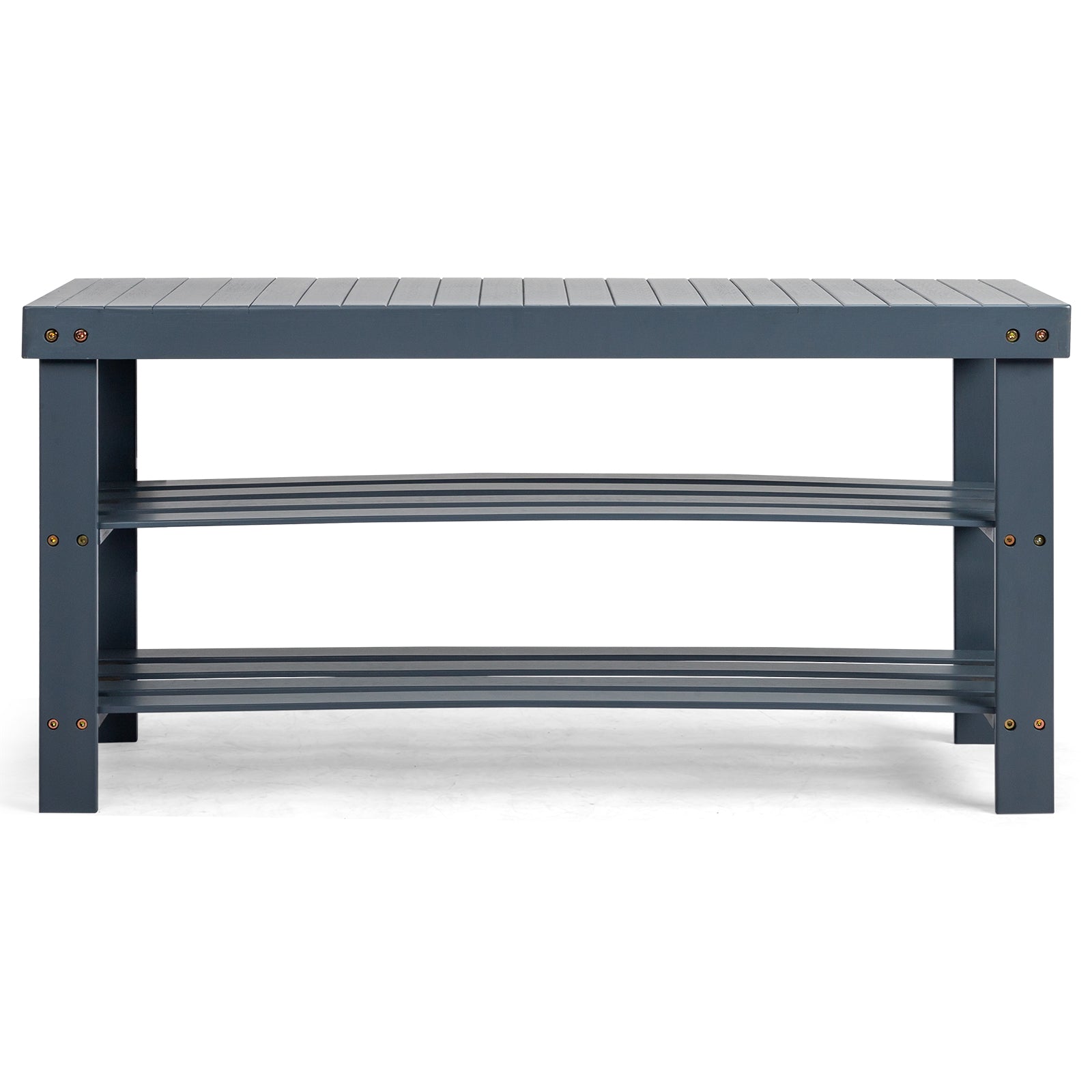 Haoyye 3-Tier Seamless Top Bamboo Shoe Rack, Eco-Friendly and Durable Storage Solution, Compact Design Perfect for Entryways, Closets, and Apartments, Elegant Black Finish for a Modern Look