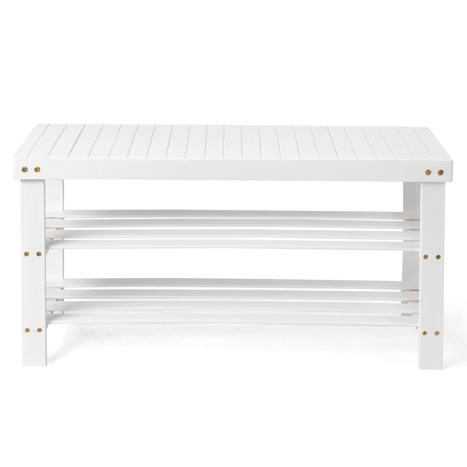 Haoyye 3-Tier Seamless Top Bamboo Shoe Rack, Eco-Friendly and Durable Storage Solution, Compact Design Perfect for Entryways, Closets, and Apartments, Elegant Black Finish for a Modern Look