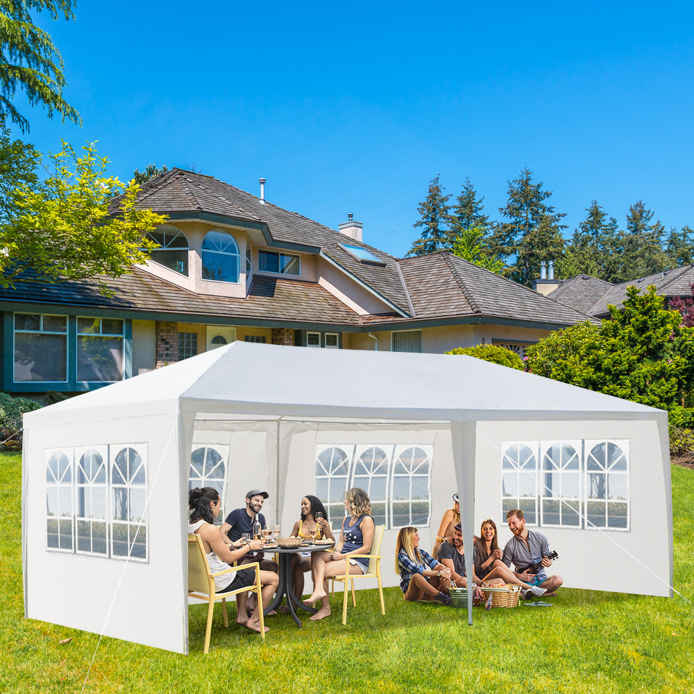 HAOYYE 10'x20' Outdoor Party Tent with 4 Removable Sidewalls Waterproof Canopy Gazebo for Backyard Wedding Patio Events