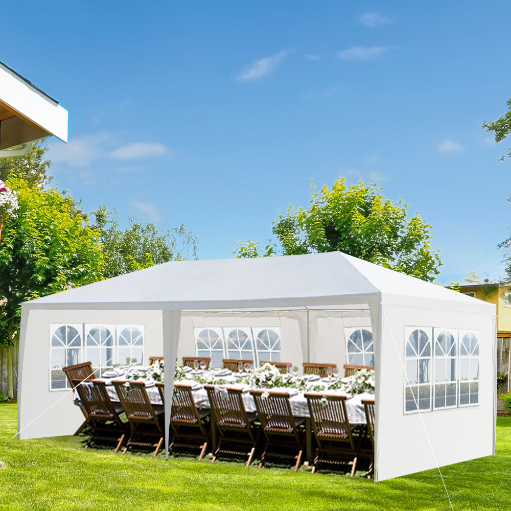 HAOYYE 10'x20' Outdoor Party Tent with 4 Removable Sidewalls Waterproof Canopy Gazebo for Backyard Wedding Patio Events