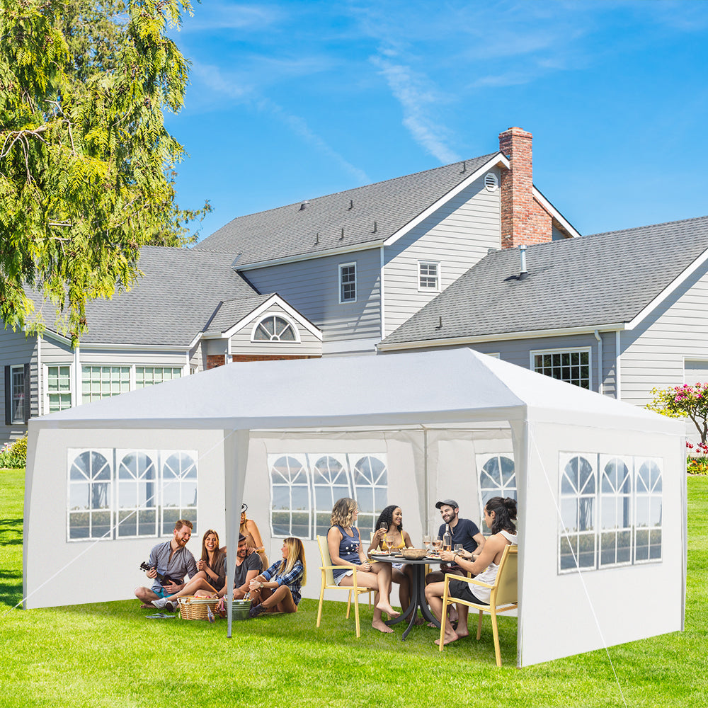 HAOYYE 10'x20' Outdoor Party Tent with 4 Removable Sidewalls Waterproof Canopy Gazebo for Backyard Wedding Patio Events