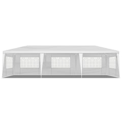 HAOYYE 3x9m Outdoor Party Tent Waterproof PE Pergola with 5 Removable Window Sidewalls Spiral Tube Iron Frame for Wedding Events Camping Backyard