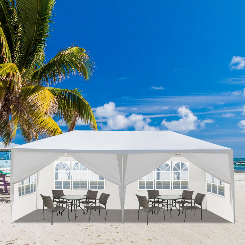 HAOYYE 10'x20' Outdoor Party Tent with 6 Removable Sidewalls Waterproof Canopy Event Gazebo for Backyard Wedding Patio Commercial Use