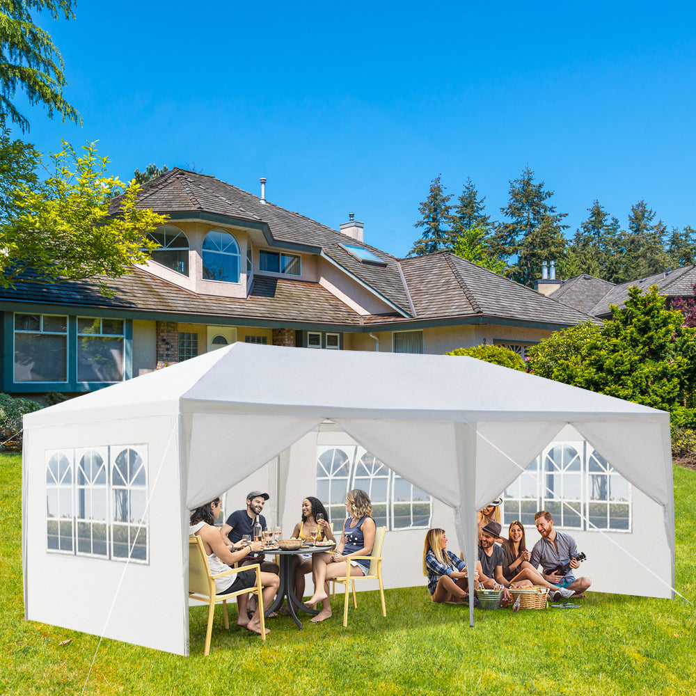 HAOYYE 10'x20' Outdoor Party Tent with 6 Removable Sidewalls Waterproof Canopy Event Gazebo for Backyard Wedding Patio Commercial Use