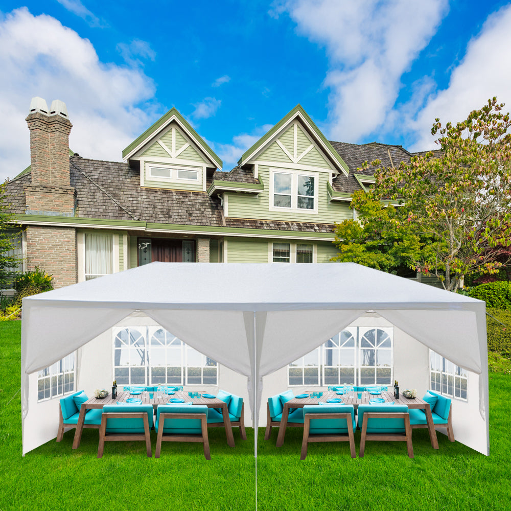 HAOYYE 10'x20' Outdoor Party Tent with 6 Removable Sidewalls Waterproof Canopy Event Gazebo for Backyard Wedding Patio Commercial Use