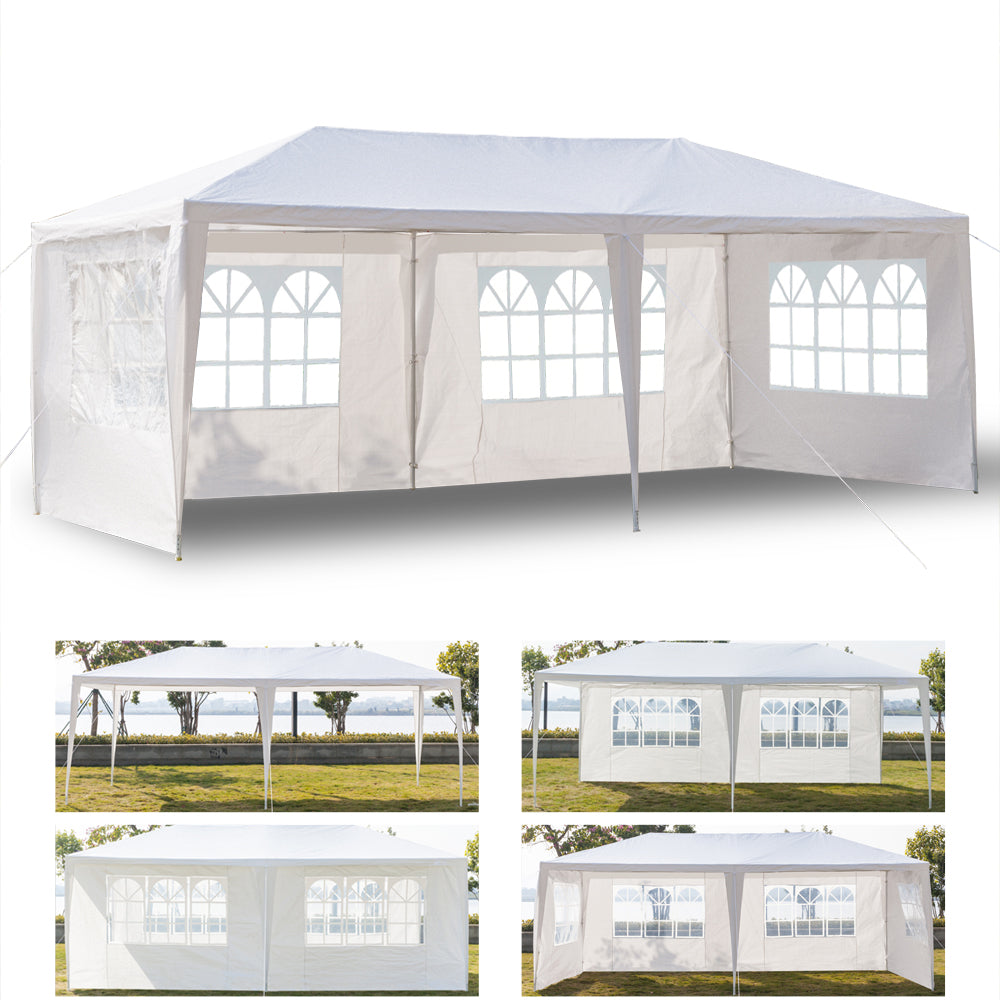 HAOYYE 10'x20' Outdoor Party Tent with 4 Removable Sidewalls Waterproof Canopy Gazebo for Backyard Wedding Patio Events