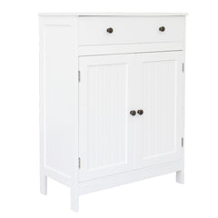 HAOYYE Double Door Cabinet with Drawer, Spacious Storage Solution, Durable Construction, Elegant Modern Design, Perfect for Organizing Household Items, Easy Assembly, Ideal for Living Room, Bedroom, or Office Use