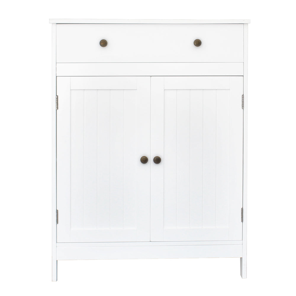 HAOYYE Double Door Cabinet with Drawer, Spacious Storage Solution, Durable Construction, Elegant Modern Design, Perfect for Organizing Household Items, Easy Assembly, Ideal for Living Room, Bedroom, or Office Use