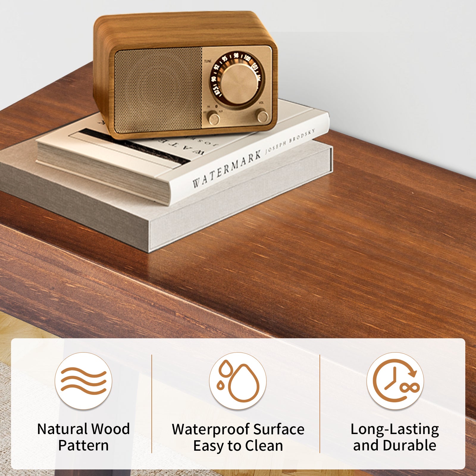 HAOYYE Pinewood Entryway Table with Walnut Finish, Narrow Console Table for Living Room and Hallway, Stylish Sofa Table for Home Decor and Organization, Durable and Space-Saving Design