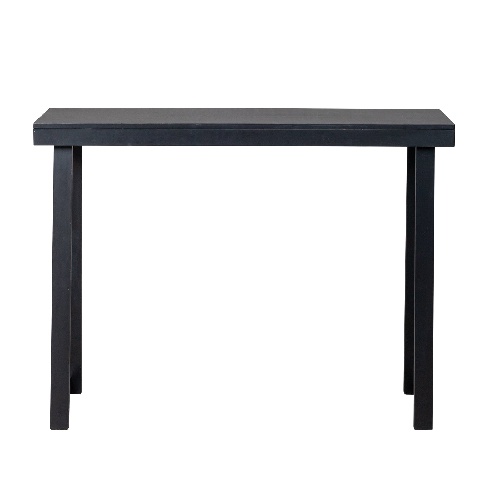HAOYYE Solid Wood Console Table With Black Finish Narrow Entryway Sofa Table For Hallway Living Room Foyer And Behind The Couch Stylish Durable Pine Wood Accent Table Perfect For Small Spaces And Modern Home Decor