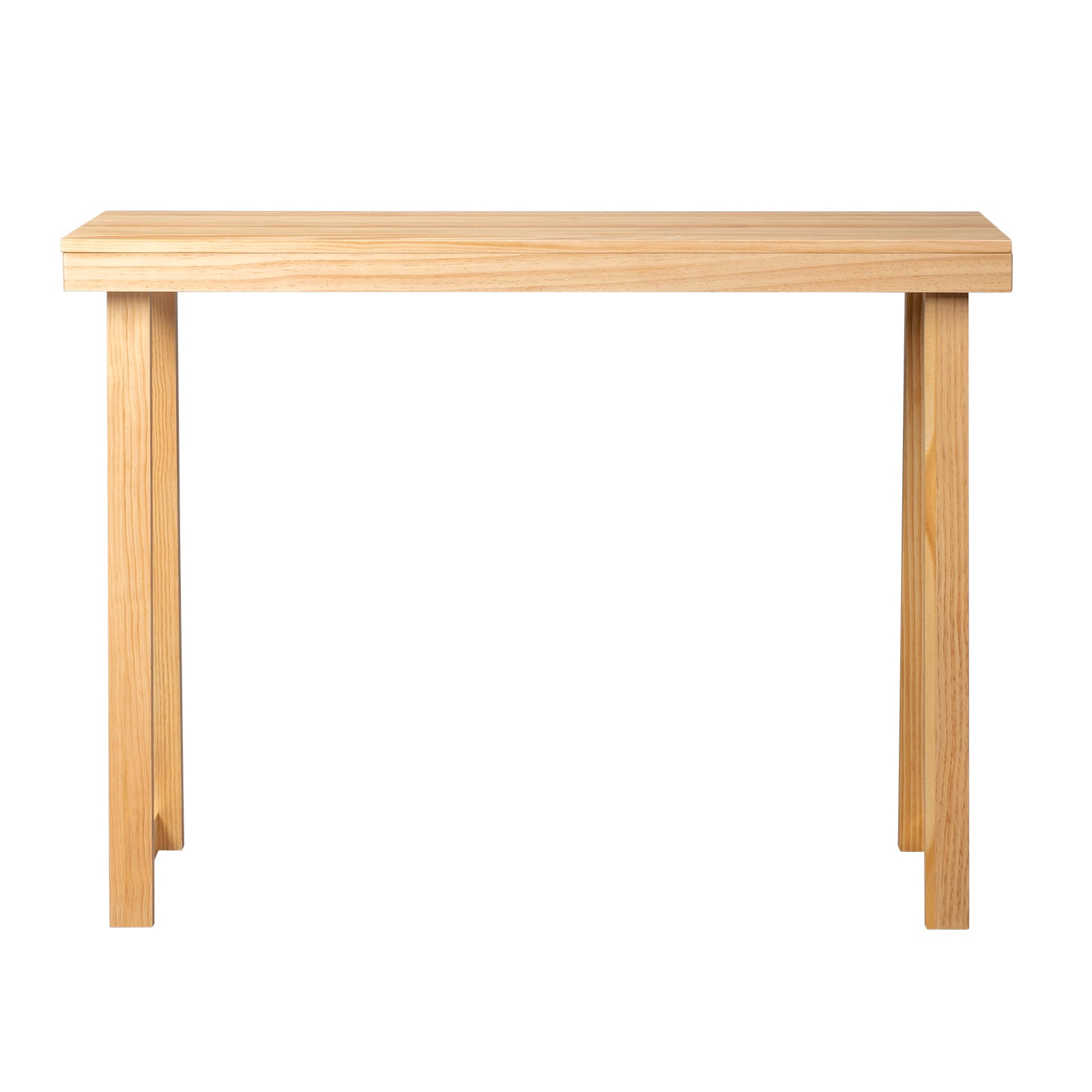 HAOYYE Solid Wood Console Table for Entryway and Living Room, Narrow Sofa Table for Hallway and Behind Couch, Stylish Wood Color Design with Durable Pine Construction, Modern Minimalist Accent Table Perfect for Foyer and Small Spaces