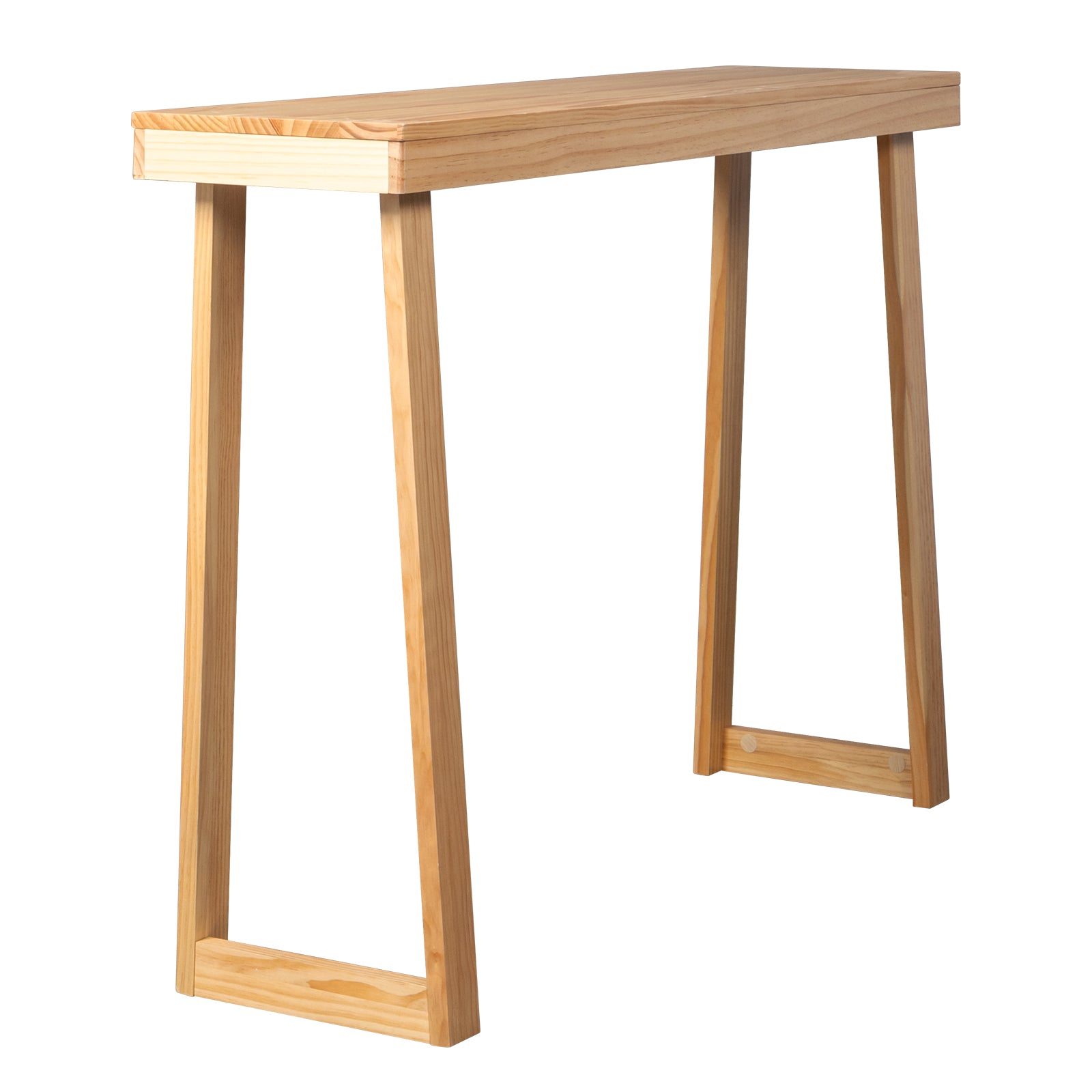 HAOYYE Solid Wood Console Table for Entryway and Living Room, Narrow Sofa Table for Hallway and Behind Couch, Stylish Wood Color Design with Durable Pine Construction, Modern Minimalist Accent Table Perfect for Foyer and Small Spaces