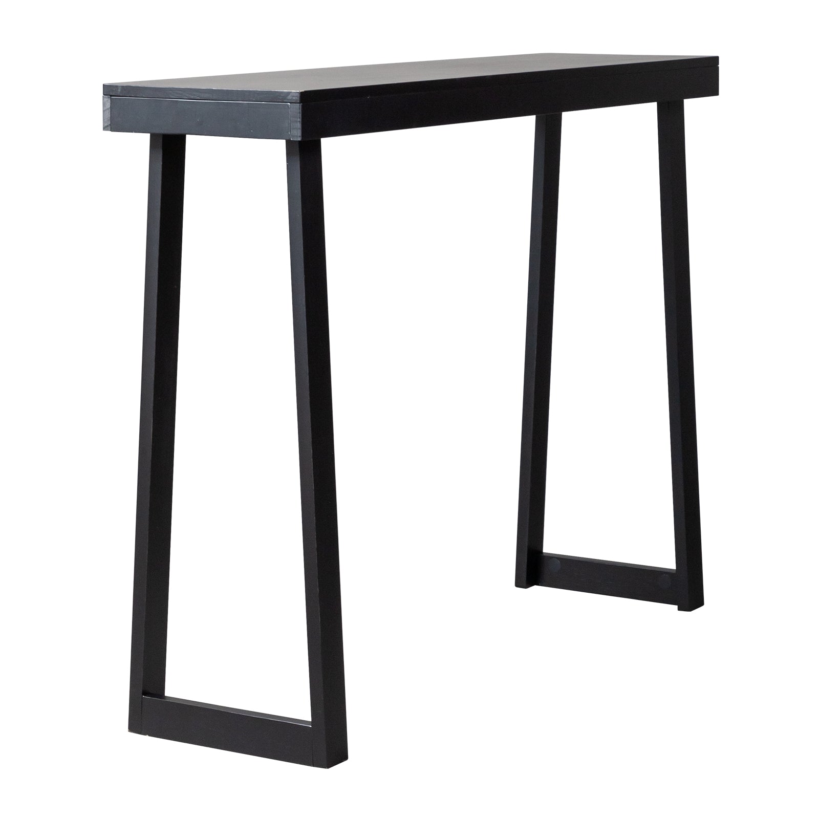 HAOYYE Solid Wood Console Table for Entryway, Narrow Sofa Table for Hallway, Living Room, Foyer, Behind Couch, Stylish and Sturdy Black Finish Accent Table for Small Spaces and Home Decor