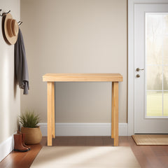 HAOYYE Solid Wood Console Table for Entryway Sofa Living Room or Hallway Narrow Design Wood Color Table for Behind the Couch Foyer Decoration and Functional Storage