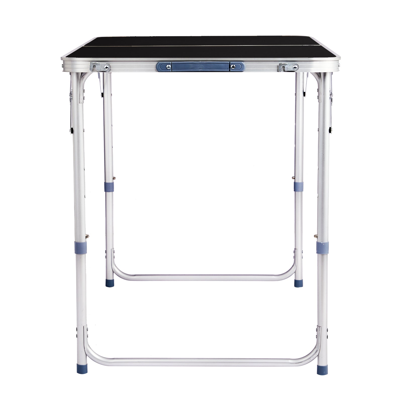 HAOYYE 4Ft Portable Multipurpose Folding Table, Lightweight Foldable Utility Table with Carry Handle, Sturdy Plastic Tabletop and Metal Legs, for Indoor Outdoor Use, Picnic, Camping, Party, Dining, Crafting, Backyard, Black