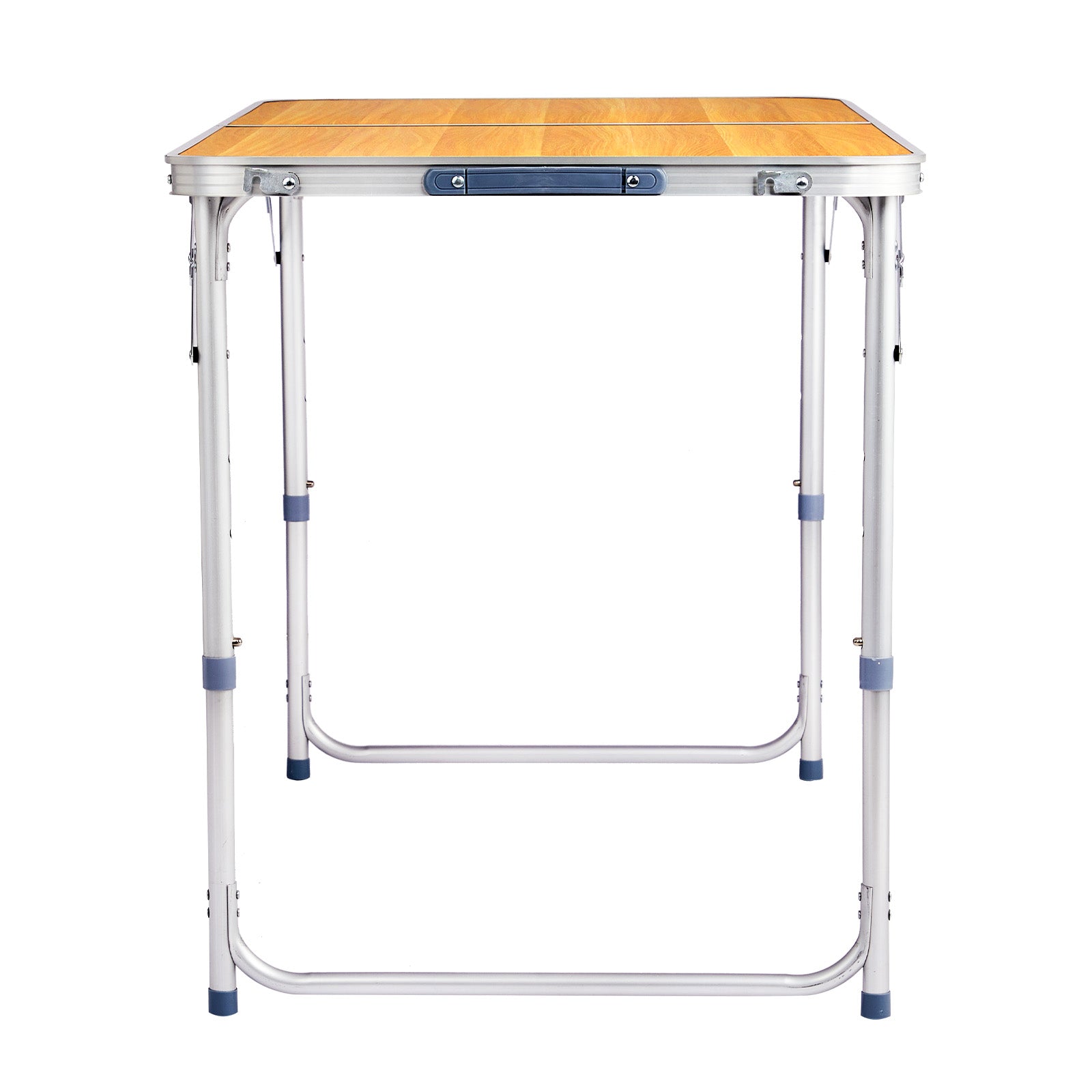 HAOYYE Portable Multipurpose Folding Table Wood Grain Color Lightweight Aluminum Camping Table with Handle Waterproof Scratch Resistant Surface for Outdoor Picnic BBQ Travel Indoor Home Office Use