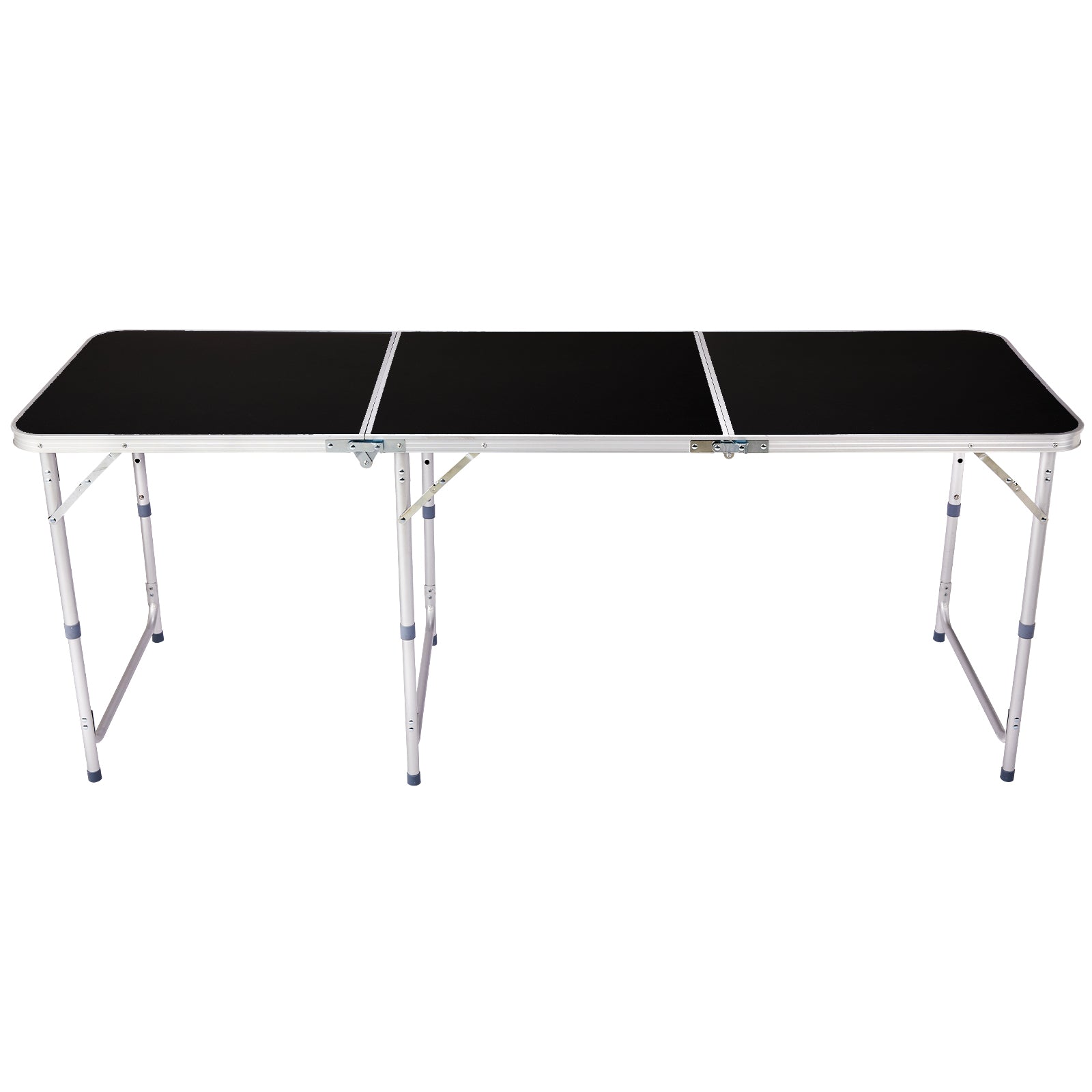 HAOYYE 6ft Aluminum Alloy Folding Table Lightweight Portable Utility Table with Carry Handle for Indoor Outdoor Use Camping Picnic Party Catering Office Backyard Easy Setup and Storage