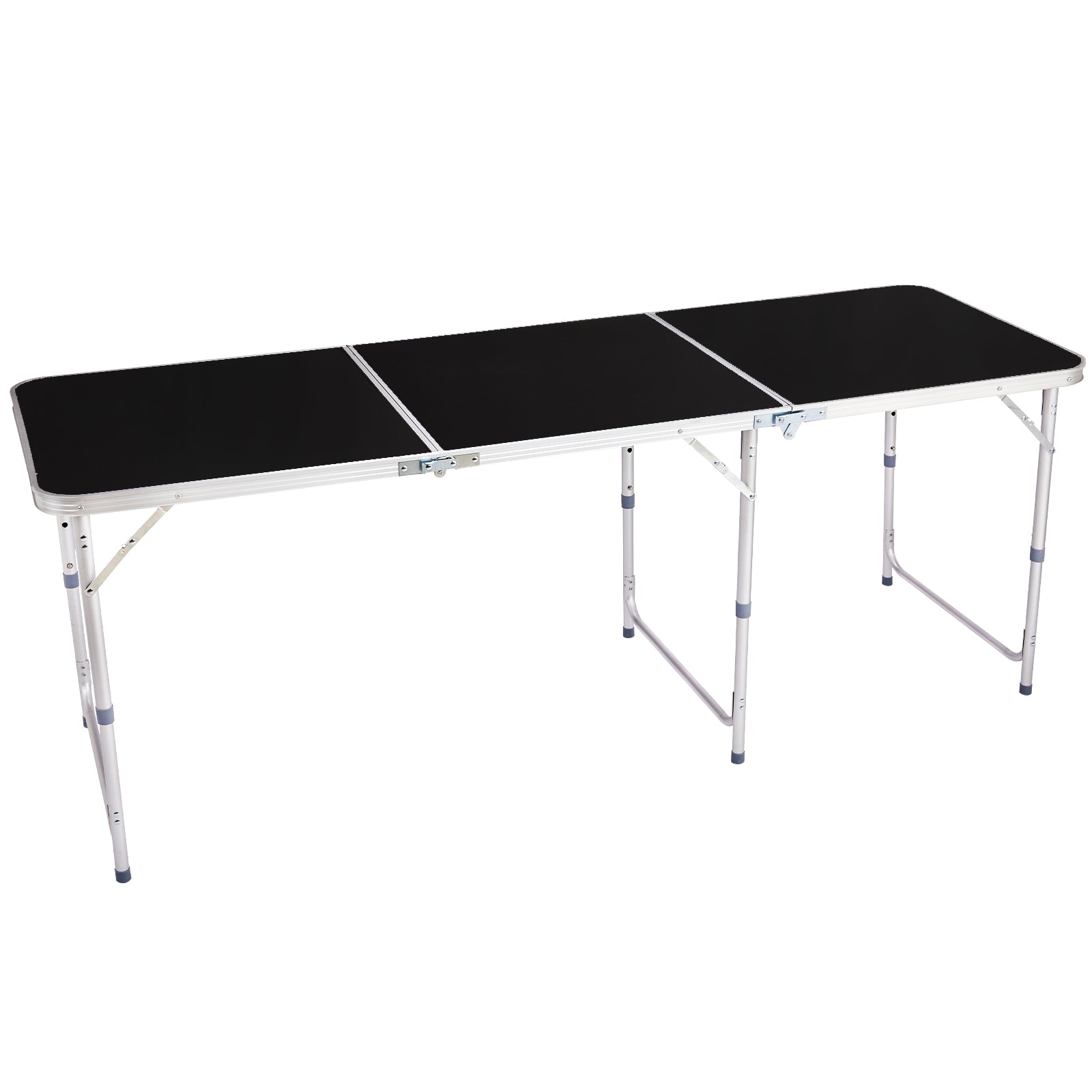 HAOYYE 6ft Aluminum Alloy Folding Table Lightweight Portable Utility Table with Carry Handle for Indoor Outdoor Use Camping Picnic Party Catering Office Backyard Easy Setup and Storage