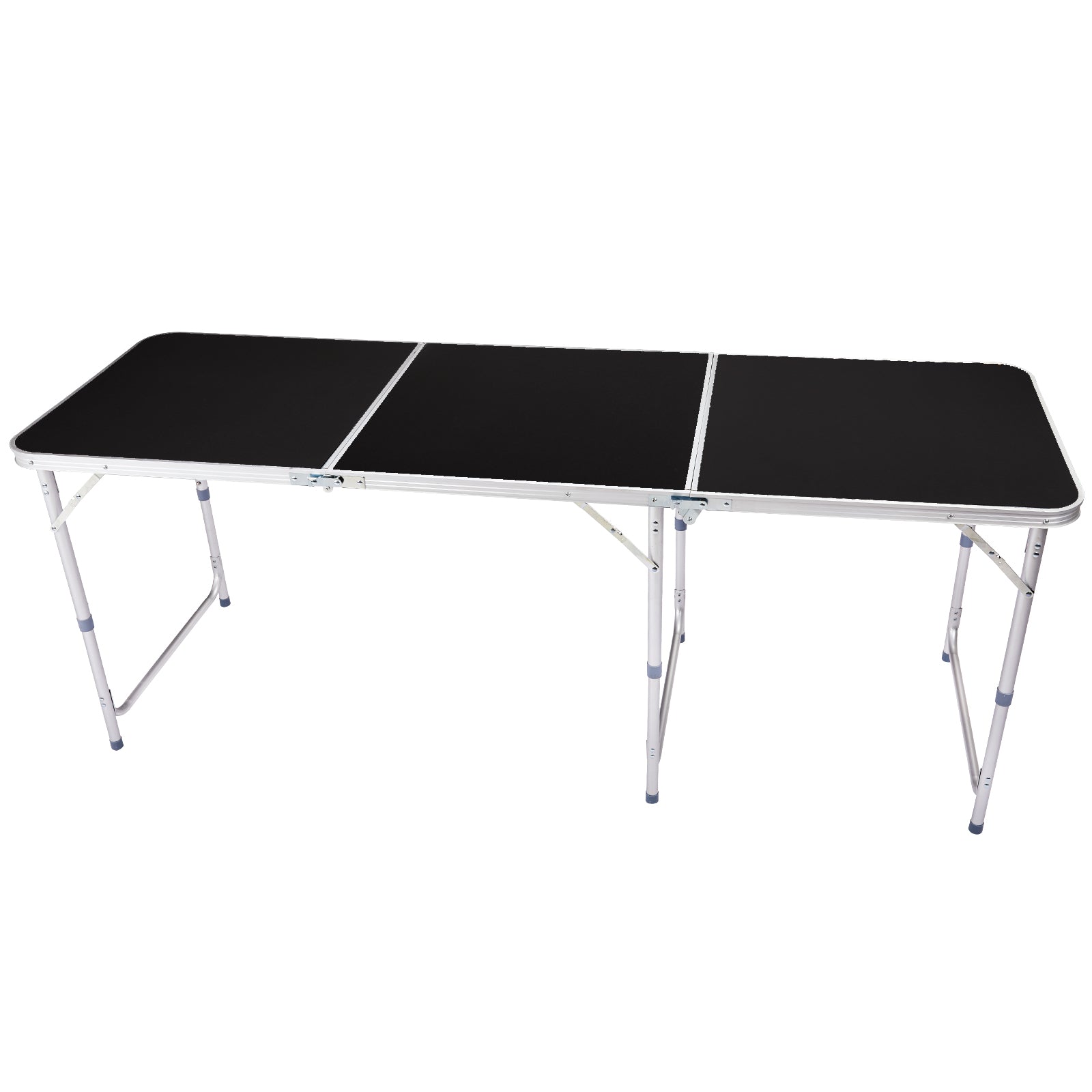 HAOYYE 6ft Aluminum Alloy Folding Table Lightweight Portable Utility Table with Carry Handle for Indoor Outdoor Use Camping Picnic Party Catering Office Backyard Easy Setup and Storage