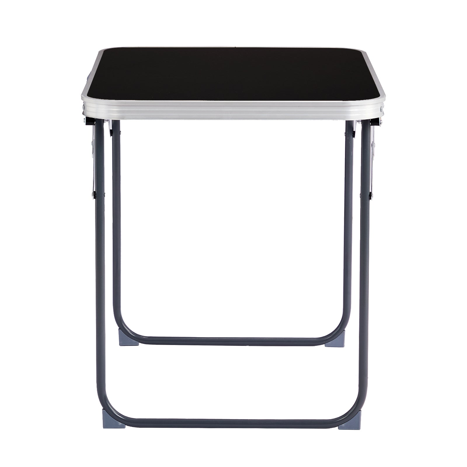 HAOYYE 2.3ft Aluminum Camping Folding Table Black Lightweight Portable Table with Carry Handle for Outdoor Picnic BBQ Travel Patio Balcony Office Use Easy Setup Space Saving Design